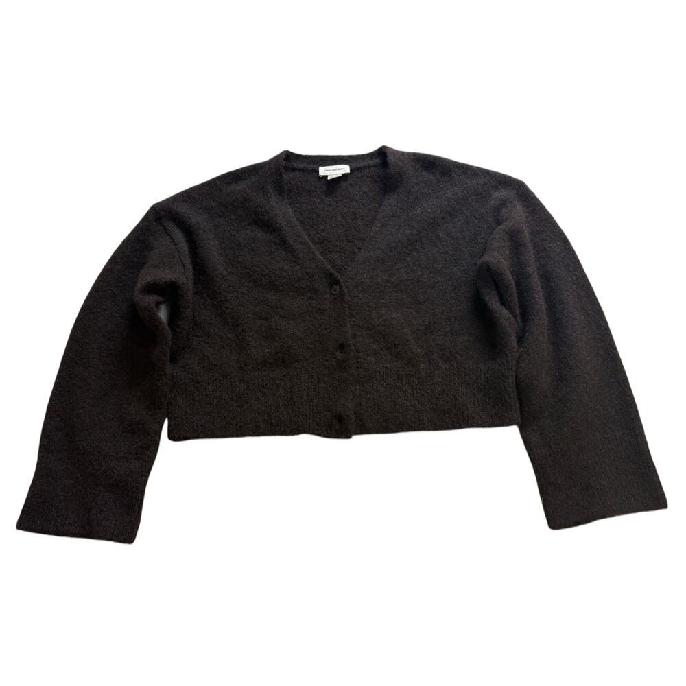 Calvin Klein women Cropped Textured Oversized Sweater Size S